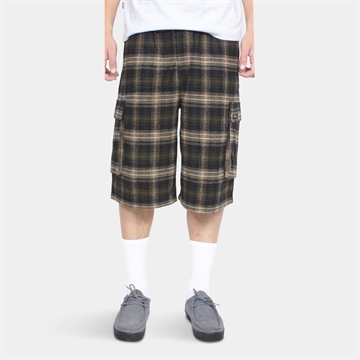 Yardsale Shoreline Plaid Shorts Black